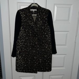 Faux fur and sweater car coat